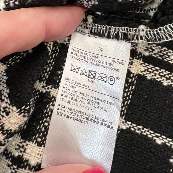 NWT BANANA REPUBLIC HOUNDSTOOTH MINI SKIRT SIZE 14 - Picture 3 of 7